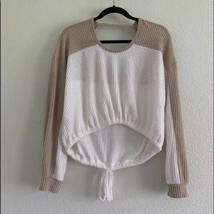 HOLLISTER- Boyfriend Waffle Knit Sweater